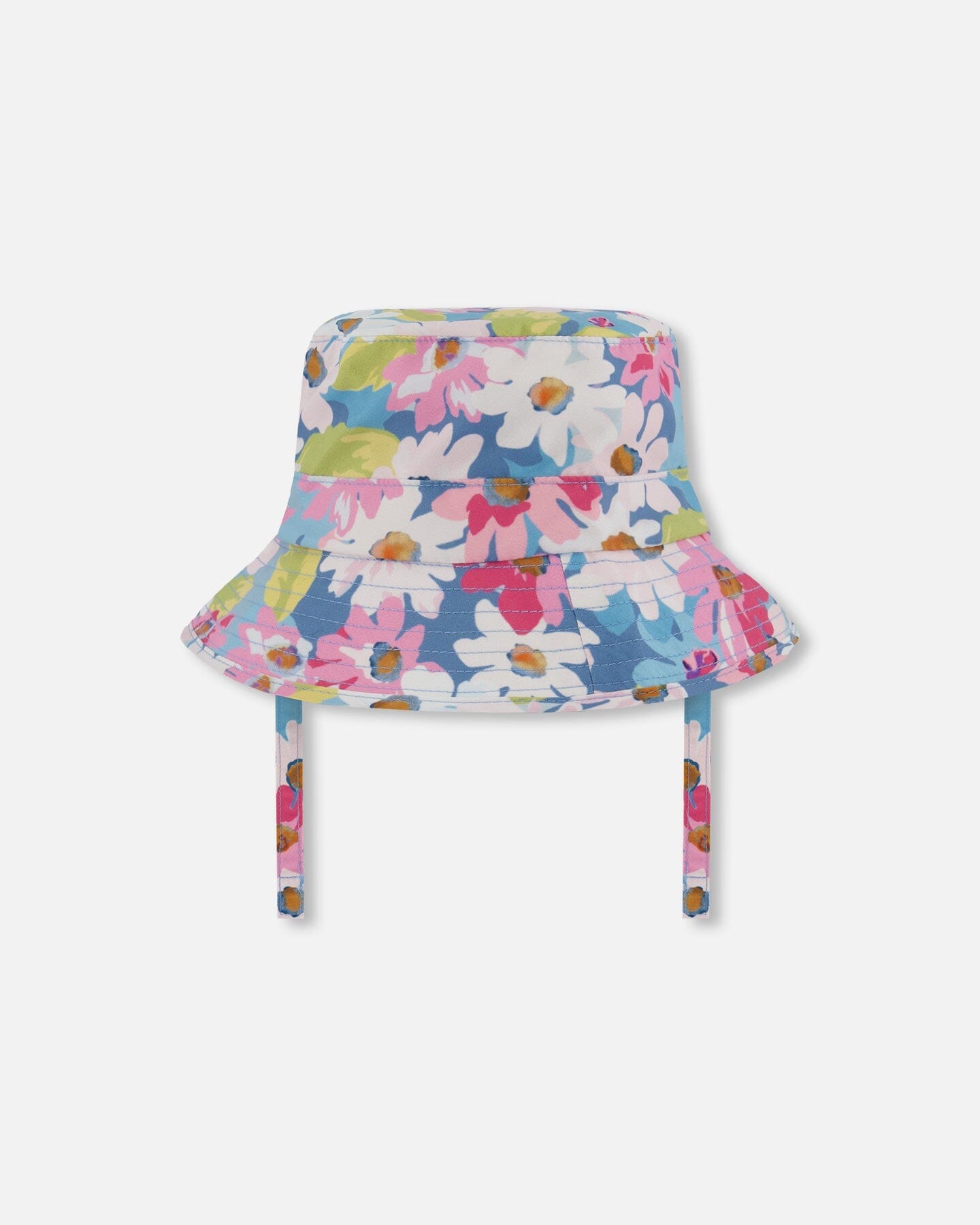 Kids Sun Hat – White, Pink & Green Floral UPF 50+ by Deux par Deux