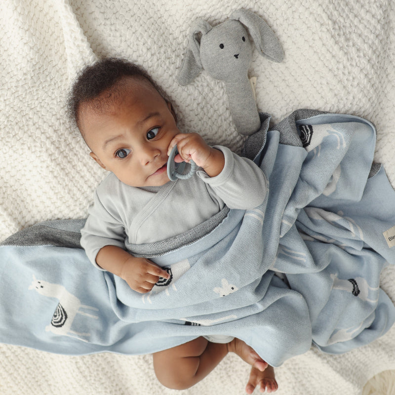 Luxury Knit Llama Baby Blanket – Soft & Breathable by Bleu La La