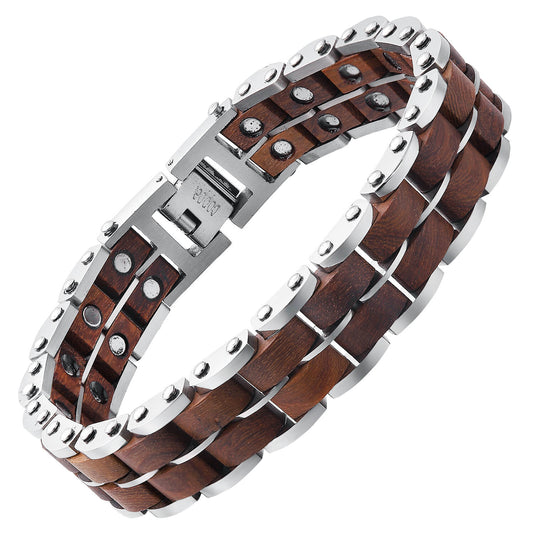 Unisex-magnetic-bracelet-with-hematite-magnets-for-a-boost-of-energy