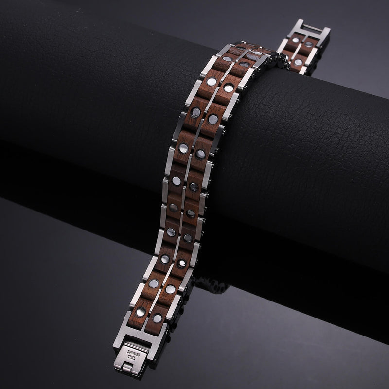 Wood-and-stainless-steel-bracelet-with-magnetic-closure