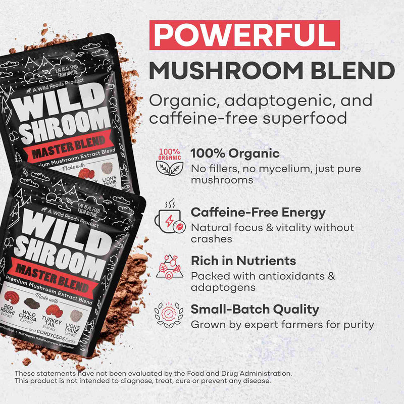 Master Mushroom Blend – Immune & Brain Boosting Super Shrooms by Wild Foods