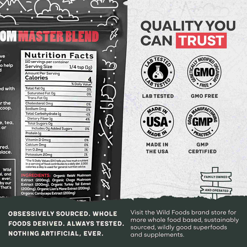 Master Mushroom Blend – Immune & Brain Boosting Super Shrooms by Wild Foods