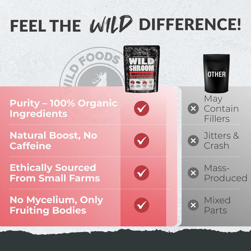 Master Mushroom Blend – Immune & Brain Boosting Super Shrooms by Wild Foods