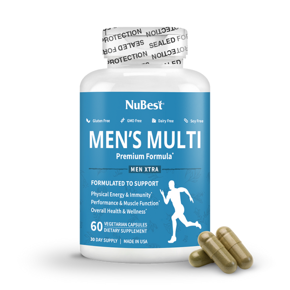 Men’s Multivitamin – Energy, Immunity & Daily Health Support | 60 Vegan Capsules by NuBest Nutrition