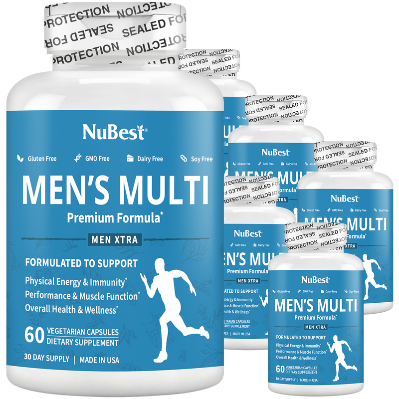 Men’s Multivitamin – Energy, Immunity & Daily Health Support | 60 Vegan Capsules by NuBest Nutrition
