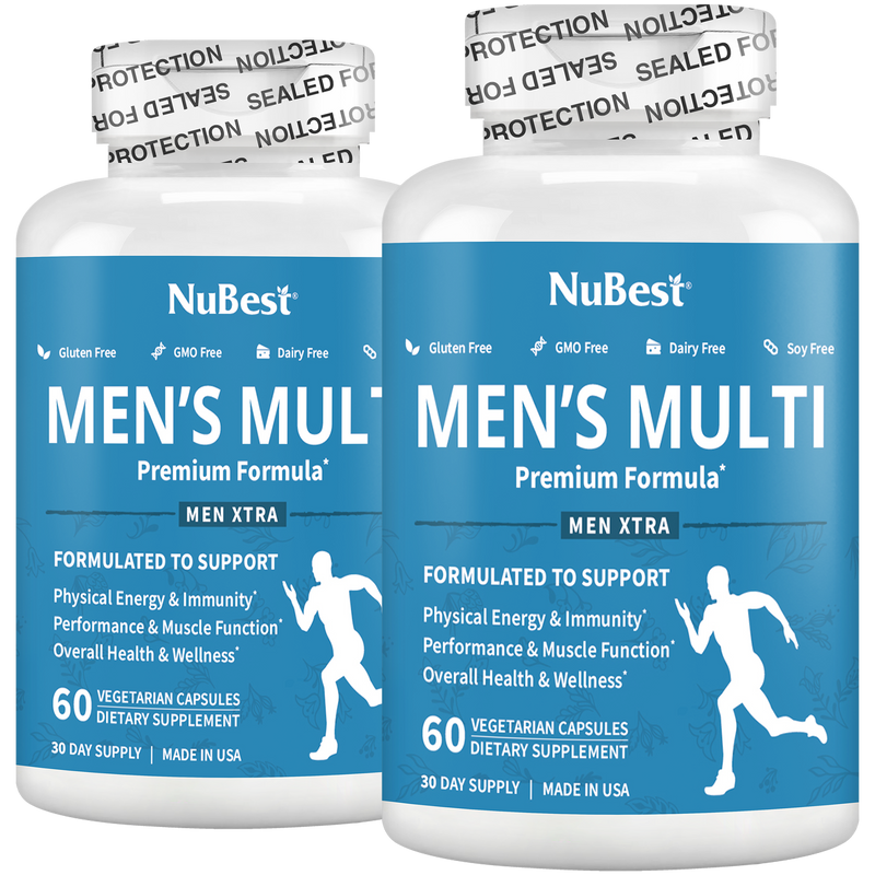 Men’s Multivitamin – Energy, Immunity & Daily Health Support | 60 Vegan Capsules by NuBest Nutrition