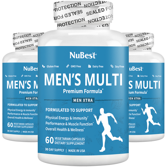 Men’s Multivitamin – Energy, Immunity & Daily Health Support | 60 Vegan Capsules by NuBest Nutrition