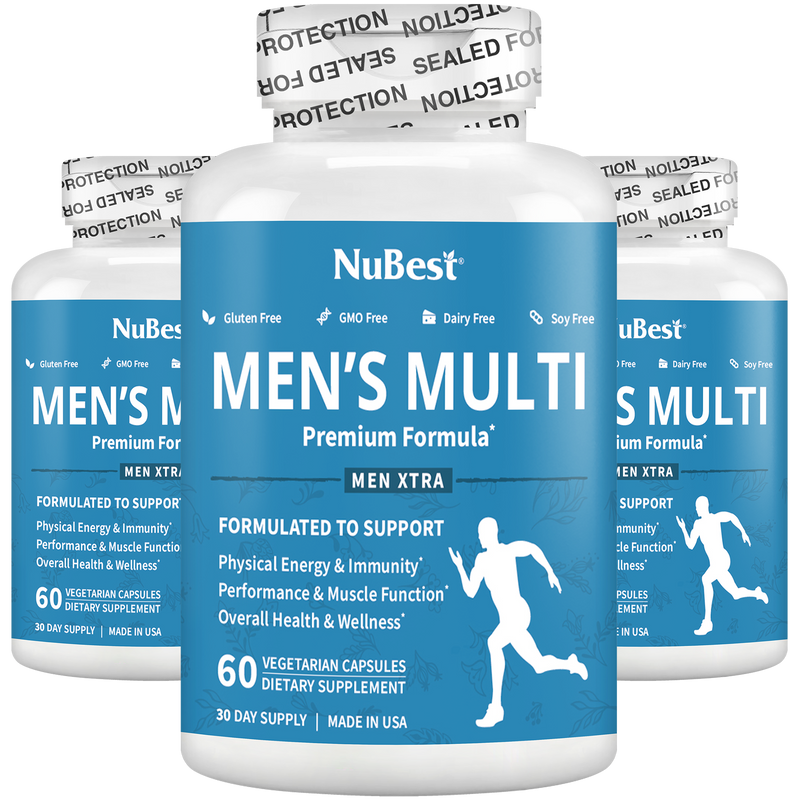 Men’s Multivitamin – Energy, Immunity & Daily Health Support | 60 Vegan Capsules by NuBest Nutrition