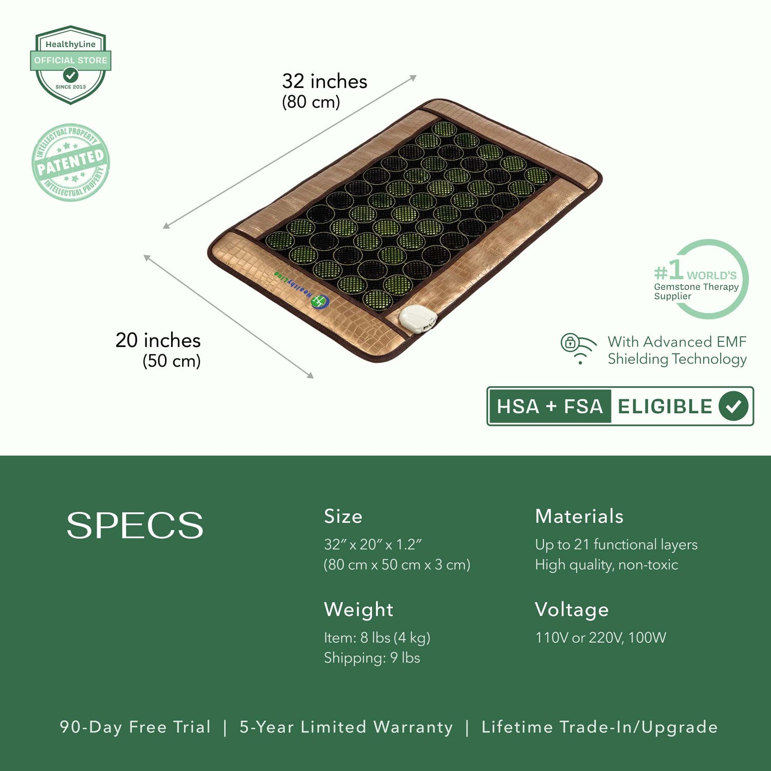 Infrared heating mat with lightweight and breathable properties