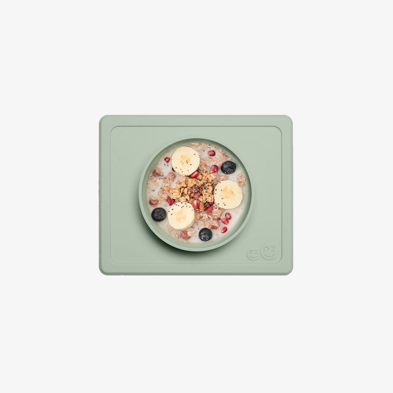 Mini Bowl in Sage by ezpz / The Original All-In-One Silicone Plates & Placemats that Stick to the Table #color_sage