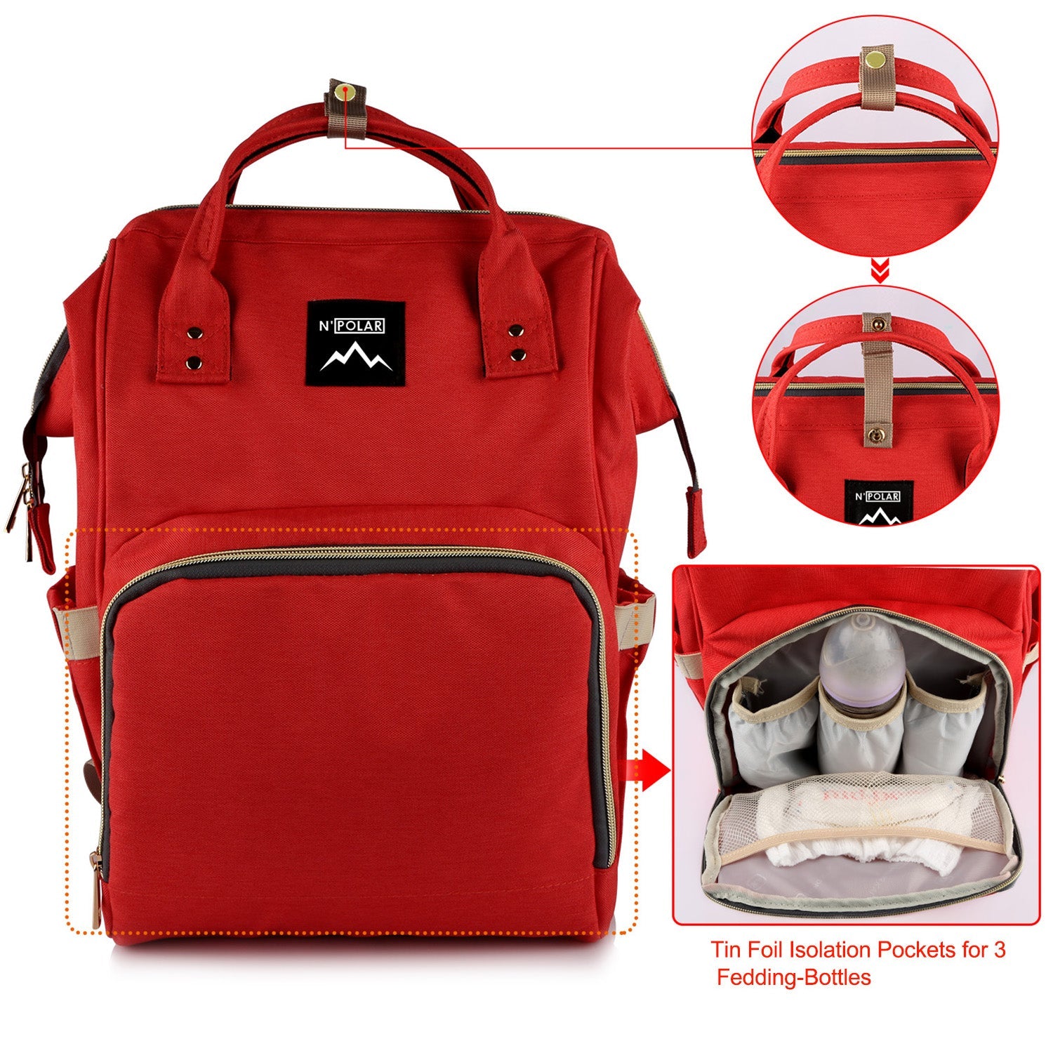 Mummy Diaper Bag Backpack – Water-Resistant, Large Capacity