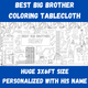 Best Big Brother Coloring Tablecloth