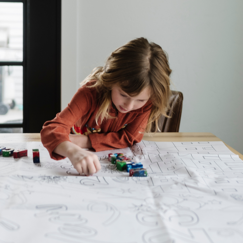 New Year 2025 Coloring Tablecloth