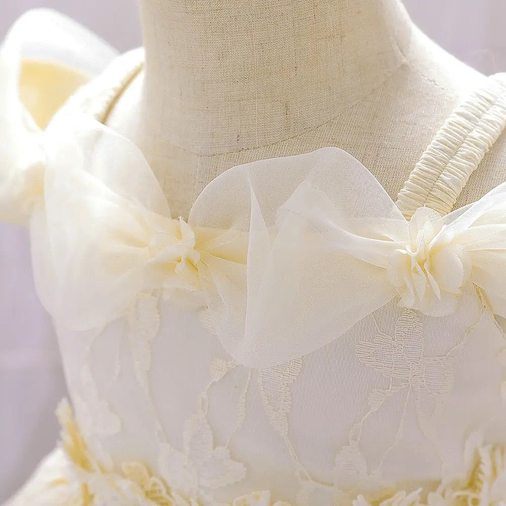 Newborn Baby Girl Birthday Baptism Dress One Shoulder Puff Sleeves Princess Dress, MyKids-USA®, Baby & Toddler Dresses, MyKids-USA -  -  -  -  -  -  - 
