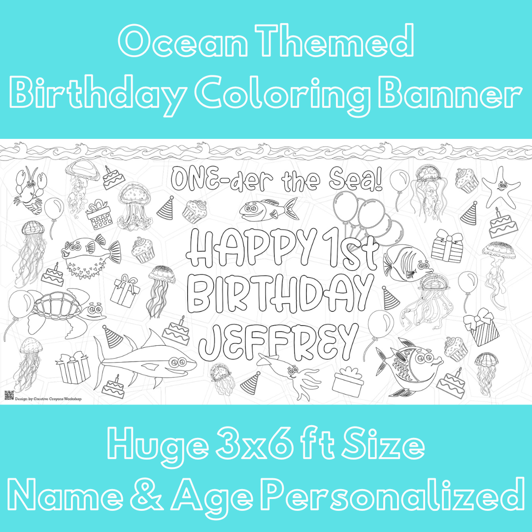Under the Sea Coloring Tablecloth