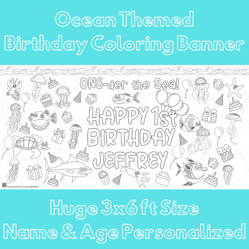 Under the Sea Coloring Tablecloth
