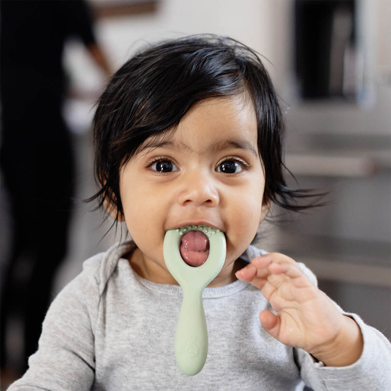 ezpz oral development tools in sage green / silicone teethers for motor skill development #color_sage / Oral Development Tools – Build Strong Bites & Bright Smiles by ezpz