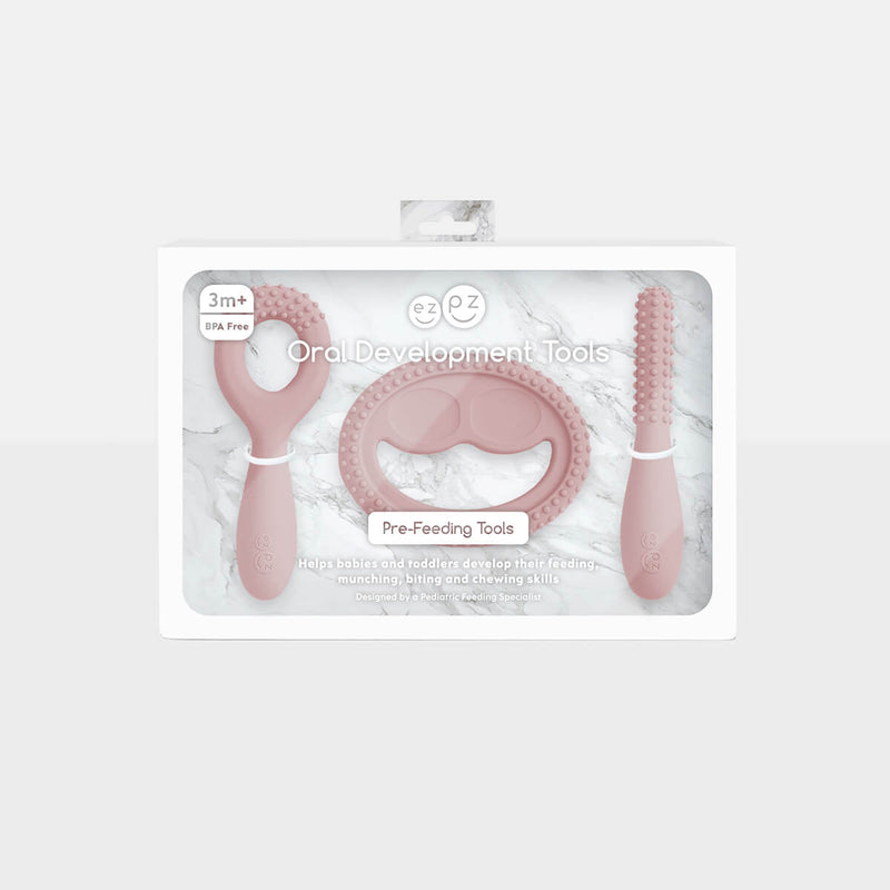 ezpz oral development tools in blush pink / silicone teethers for motor skill development #color_blush / Oral Development Tools – Build Strong Bites & Bright Smiles by ezpz