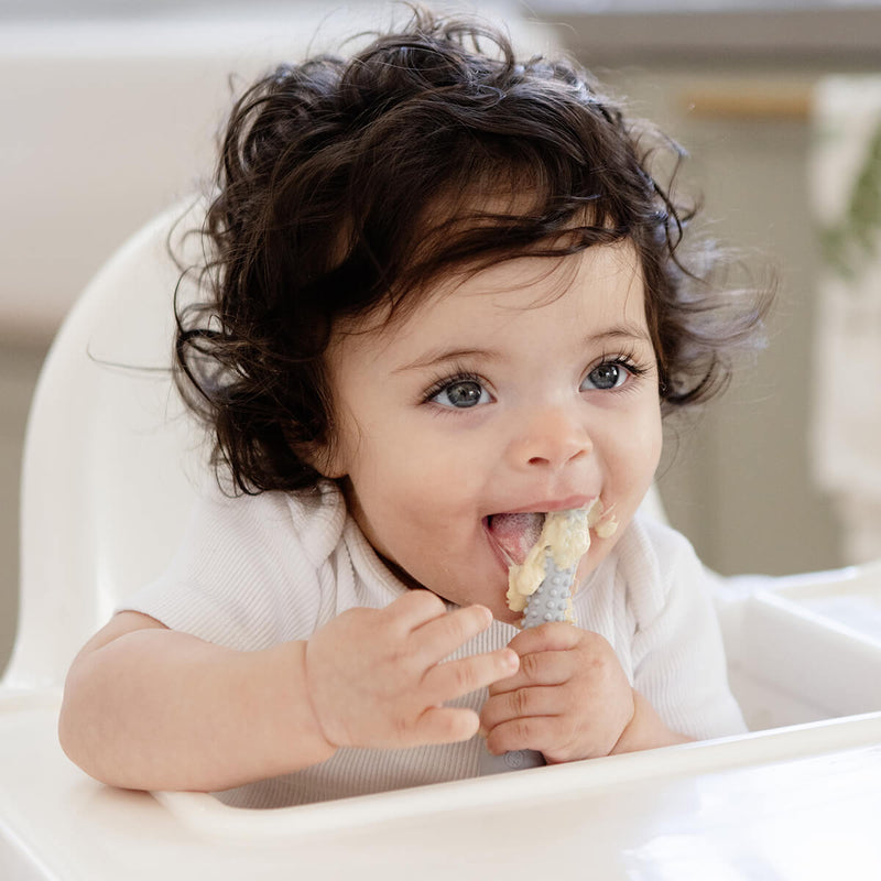 ezpz oral development tools in pewter light gray / silicone teethers for motor skill development #color_pewter / Oral Development Tools – Build Strong Bites & Bright Smiles by ezpz