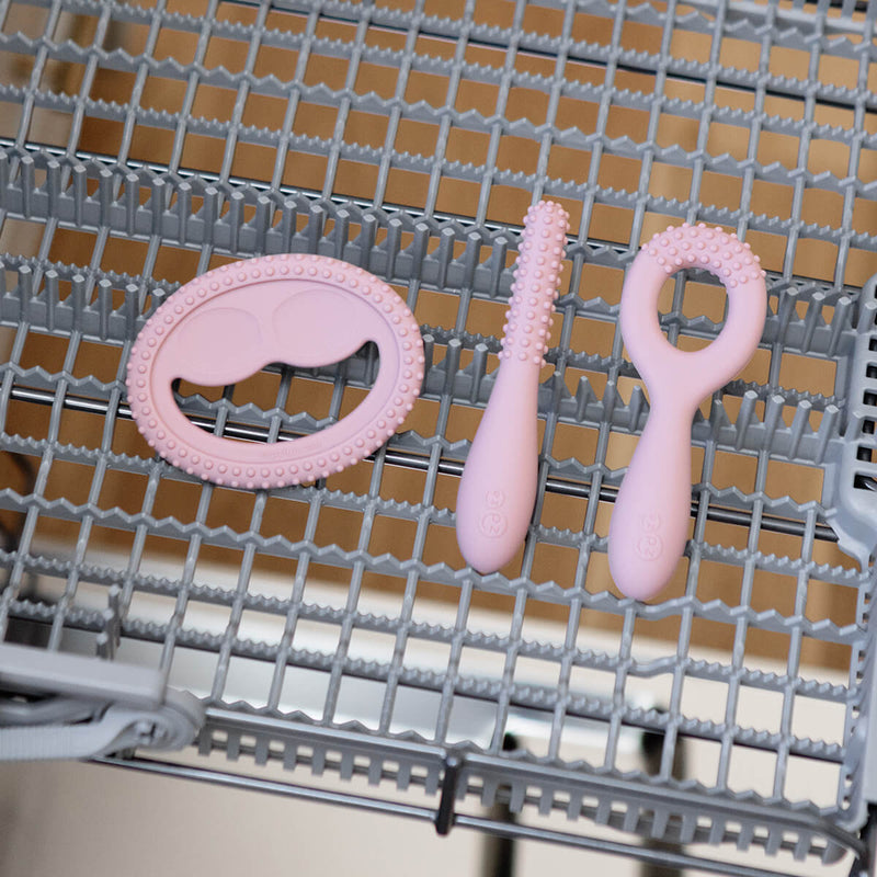 ezpz oral development tools in blush pink / silicone teethers for motor skill development #color_blush / Oral Development Tools – Build Strong Bites & Bright Smiles by ezpz