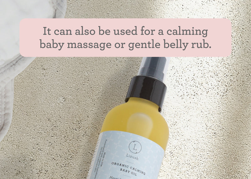 Organic Calming Baby Oil – Lavender & Chamomile by Lizush