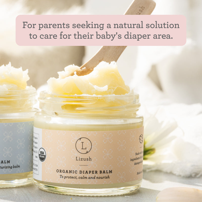 Organic Baby Diaper Balm – Soothe & Nourish Sensitive Skin by Lizush