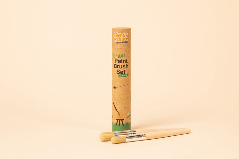 Jumbo Paint Brush Set – Easy Grip for Little Hands by Honeysticks USA