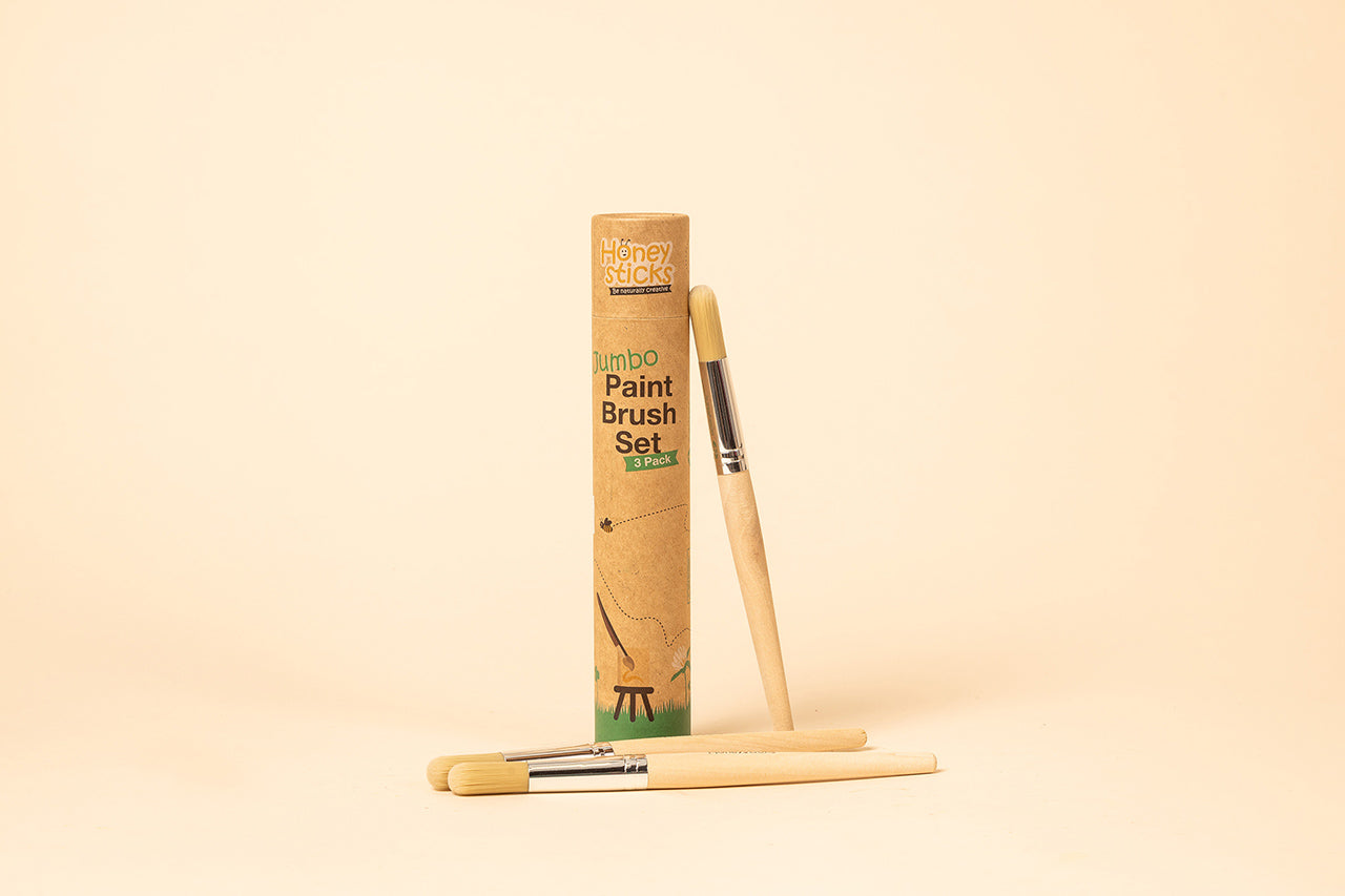 Jumbo Paint Brush Set – Easy Grip for Little Hands by Honeysticks USA