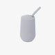 Happy Cup and Straw in Pewter / Silicone Cup with Lid and Straw for Toddlers by ezpz #color_pewter / Happy Cup + Straw System for Toddlers – Sip Smart, Grow Strong by ezpz
