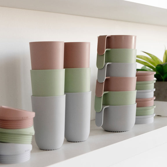 Pewter Mealtime Plates (2-Pack) – Safe, Stylish Kids Tableware by ezpz