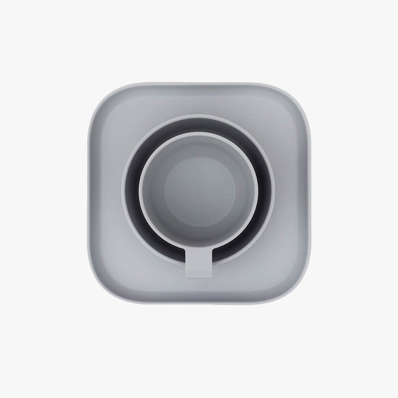 Mealtime Set in Pewter / ezpz Basics for Big Kids / Plates and Bowls #color_pewter / Mealtime Set – Durable, Stylish Tableware for Kids 5+ by ezpz