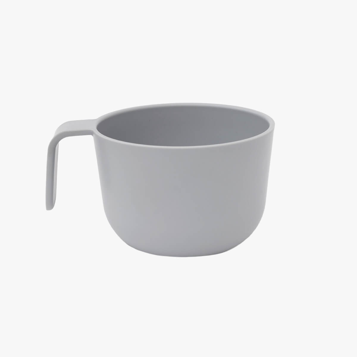 Snack Bowl in Pewter / ezpz Basics Line / Bowl with Handle and Lid for Kids #color_pewter