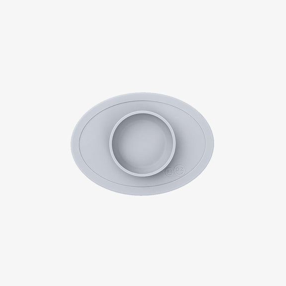 The Tiny Bowl in Pewter by ezpz / Silicone Bowl for Babies that Fits on High Chairs #color_pewter