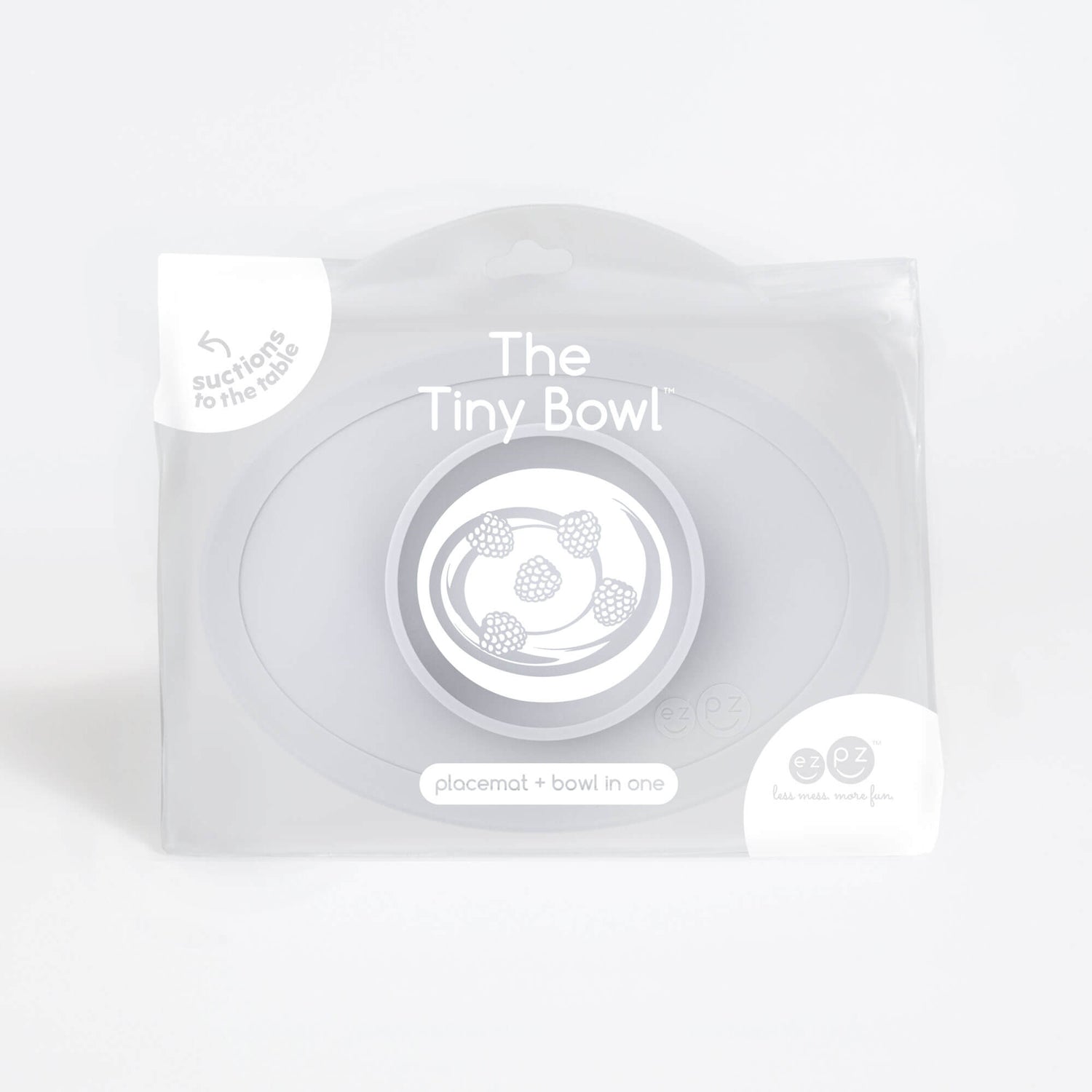 The Tiny Bowl in Pewter by ezpz / Silicone Bowl for Babies that Fits on High Chairs #color_pewter