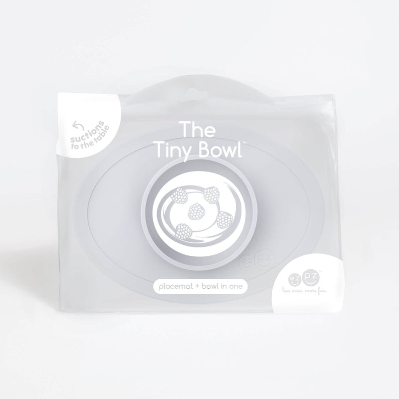 The Tiny Bowl in Pewter by ezpz / Silicone Bowl for Babies that Fits on High Chairs #color_pewter