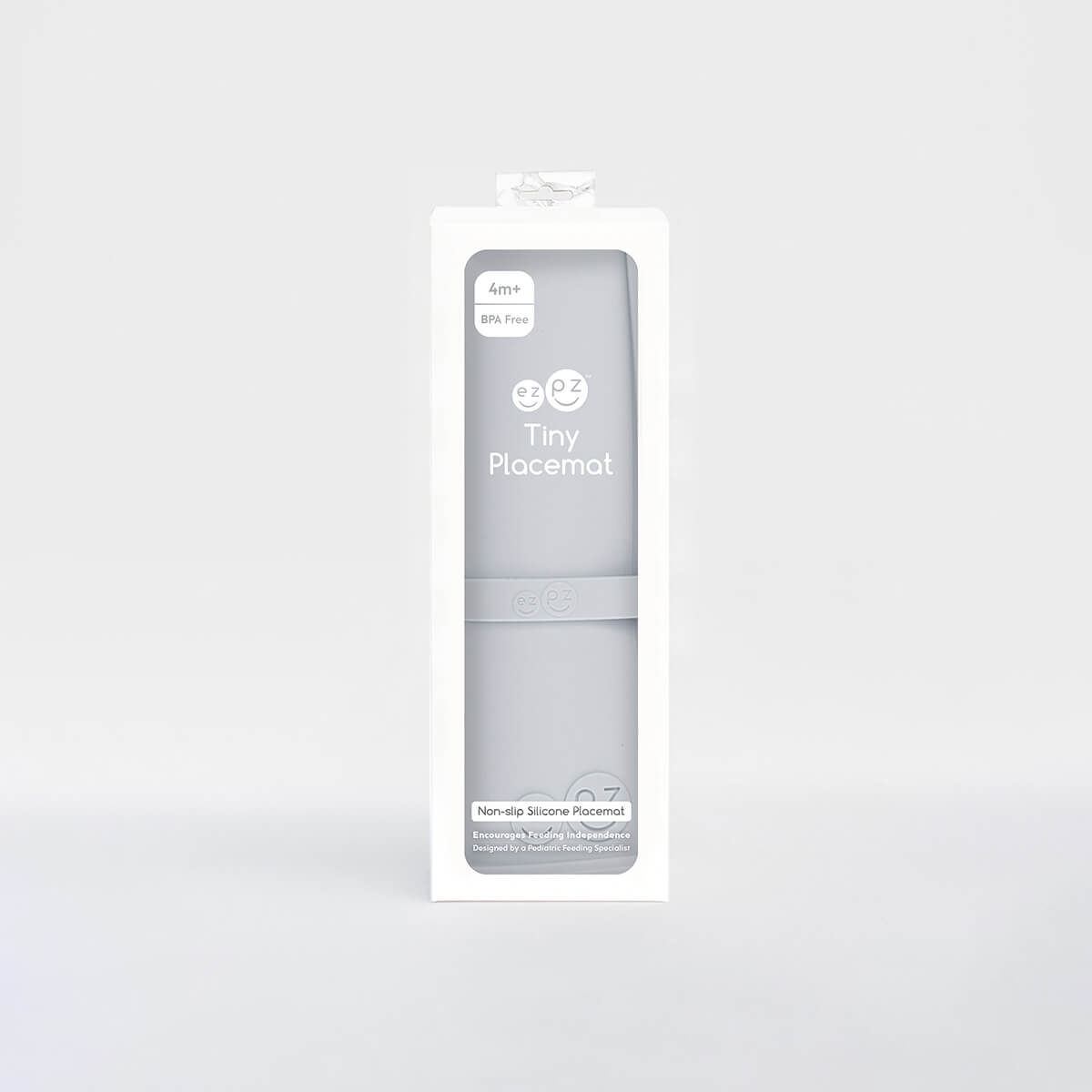 The Tiny Placemat in Pewter is a non-slip, silicone placemat that fits on most highchair trays #color_pewter / Tiny Placemat – On-the-Go Mealtime Mat for Babies & Toddlers