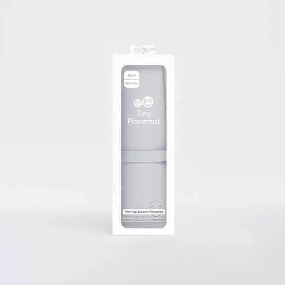 The Tiny Placemat in Pewter is a non-slip, silicone placemat that fits on most highchair trays #color_pewter / Tiny Placemat – On-the-Go Mealtime Mat for Babies & Toddlers