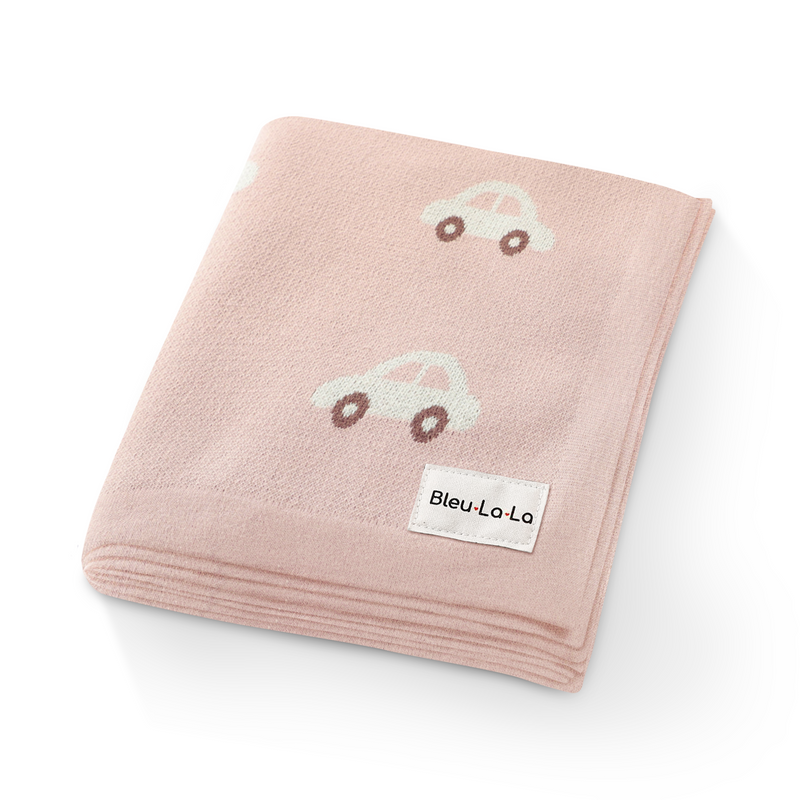 Cozy Cotton Knit Car Swaddle Blanket for Babies – by Bleu La La