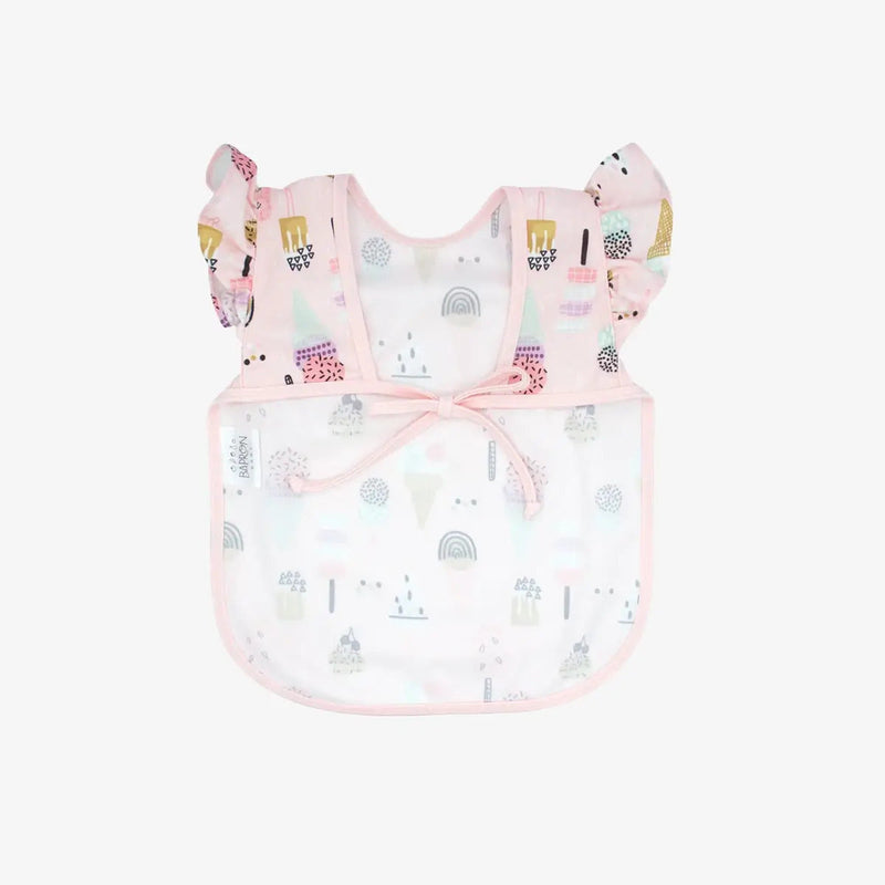 BapronBaby® Bapron in Ice Cream Flutter / Bib + Apron That Safely Ties Around the Body / Pink Icecream BapronBaby® Bapron – Bib-Apron Hybrid for Mess-Free Mealtimes by ezpz