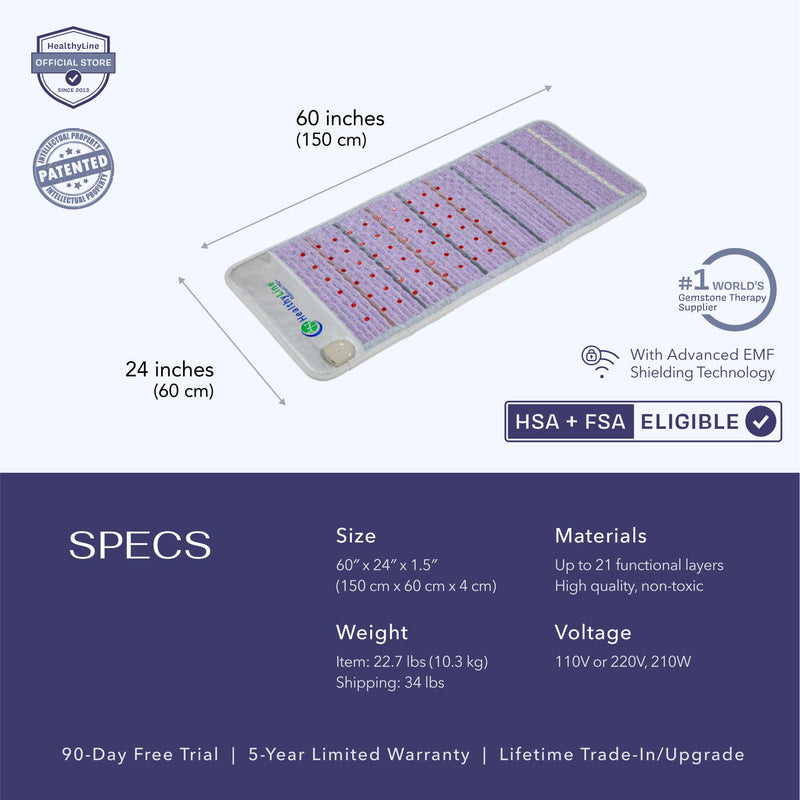The Platinum Series PEMF Infrared Heating Mat combining PEMF and Far-Infrared