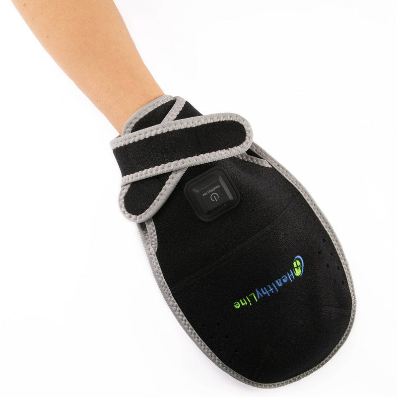 Portable hand wrap for muscle relaxation and temporary relief of joint pain