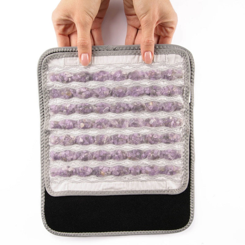 Portable Heated Gemstone Pad with advanced carbon fiber heating system and natural gemstones