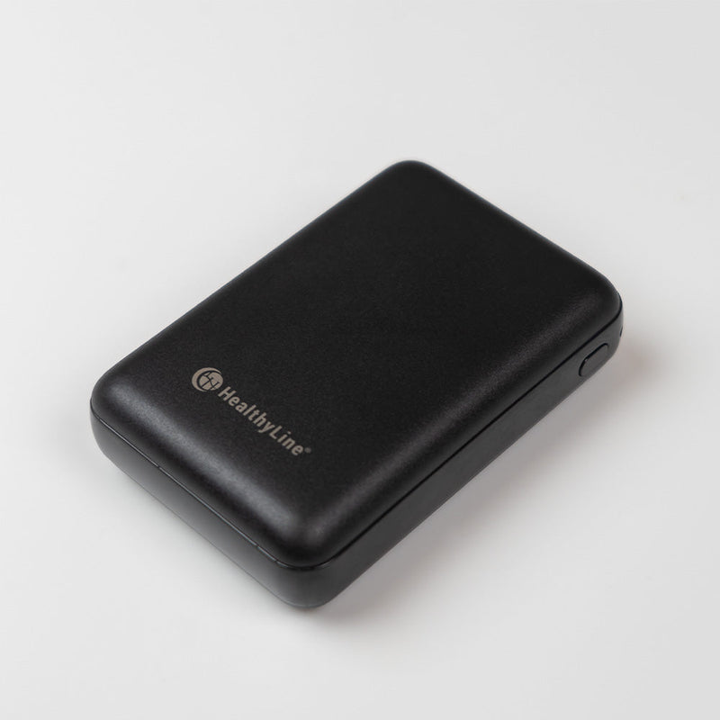 Healthyline's 10,000 mAh power bank, delivering long-lasting heat and rapid 4-hour charging capabilities