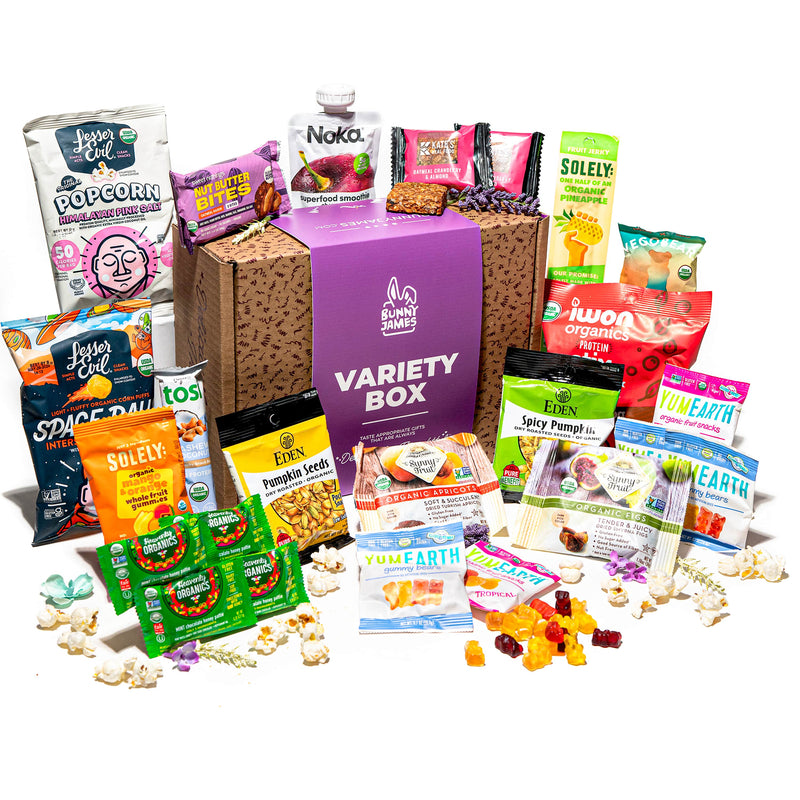 Premium 100% Organic Food Deluxe Snack Box – Pure, Delicious, and Wholesome! by Bunny James Boxes