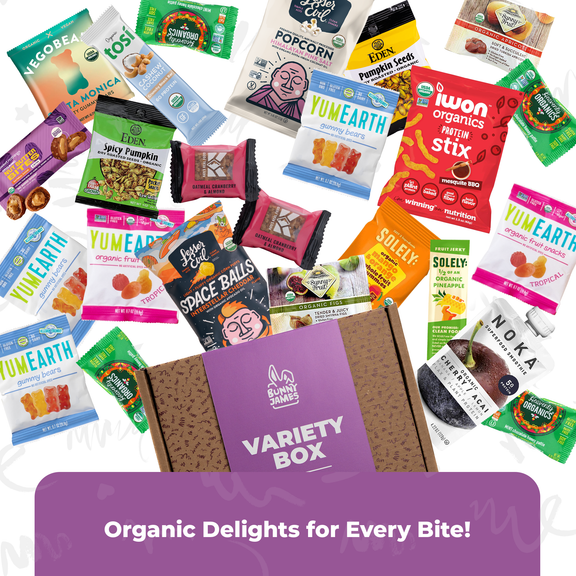Premium 100% Organic Food Deluxe Snack Box – Pure, Delicious, and Wholesome! by Bunny James Boxes