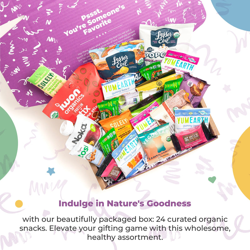 Premium 100% Organic Food Deluxe Snack Box – Pure, Delicious, and Wholesome! by Bunny James Boxes