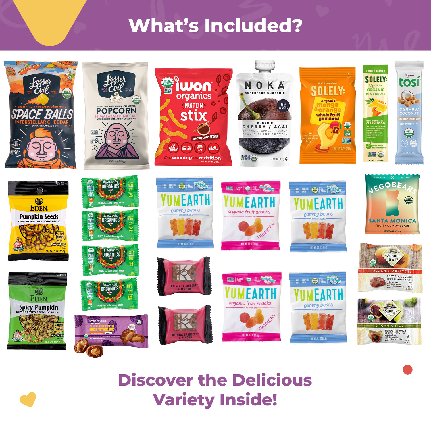 Premium 100% Organic Food Deluxe Snack Box – Pure, Delicious, and Wholesome! by Bunny James Boxes