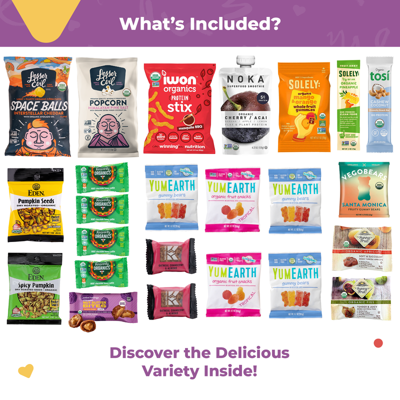 Premium 100% Organic Food Deluxe Snack Box – Pure, Delicious, and Wholesome! by Bunny James Boxes