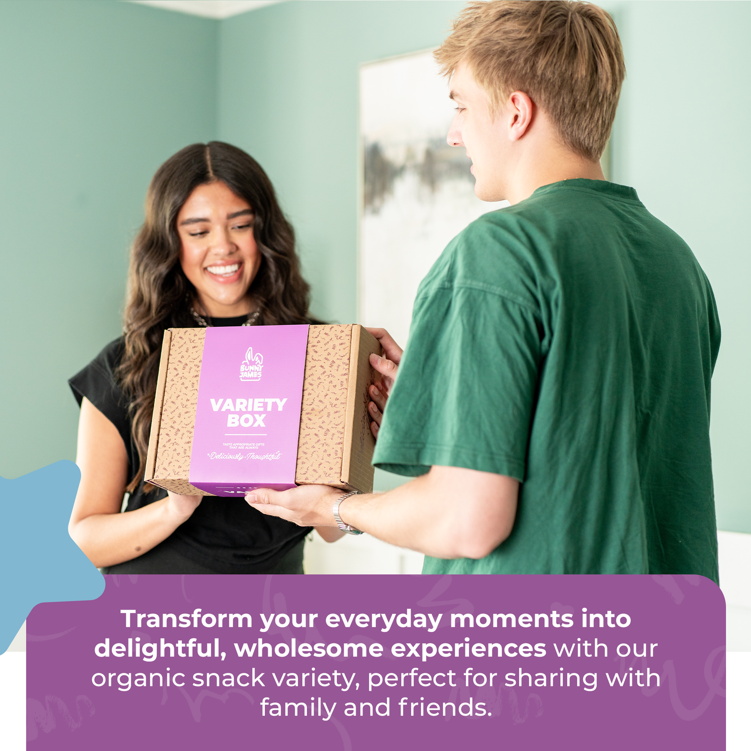 Premium 100% Organic Food Deluxe Snack Box – Pure, Delicious, and Wholesome! by Bunny James Boxes