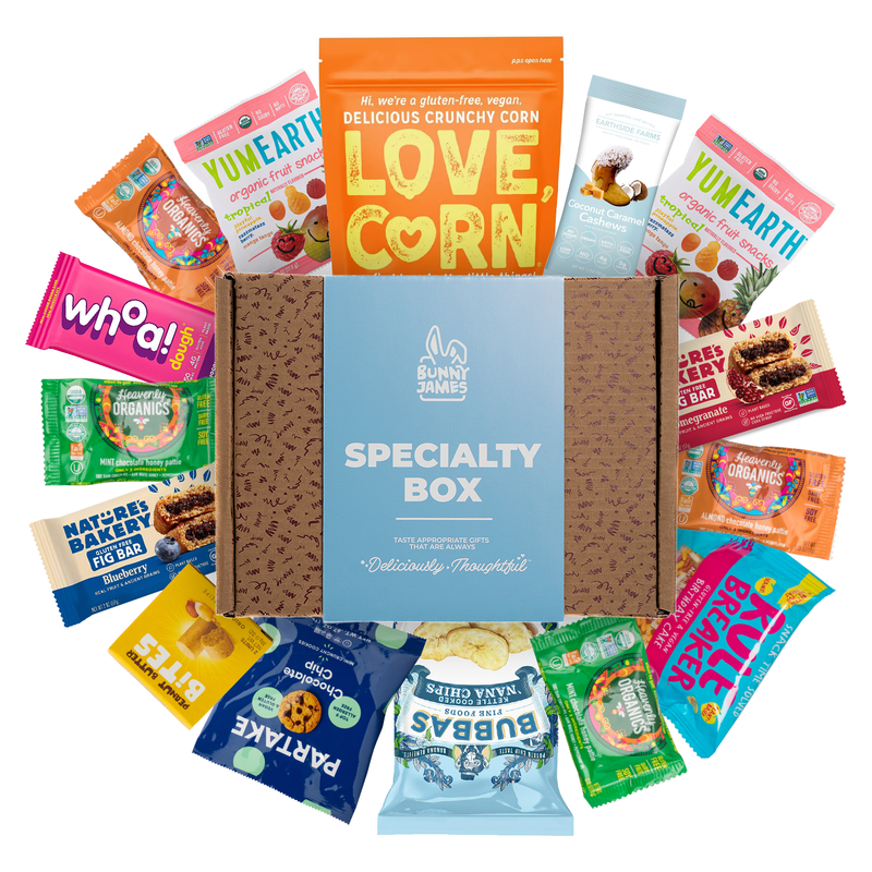 Premium Gluten Free Variety Sampler Snack Treats by Bunny James Boxes